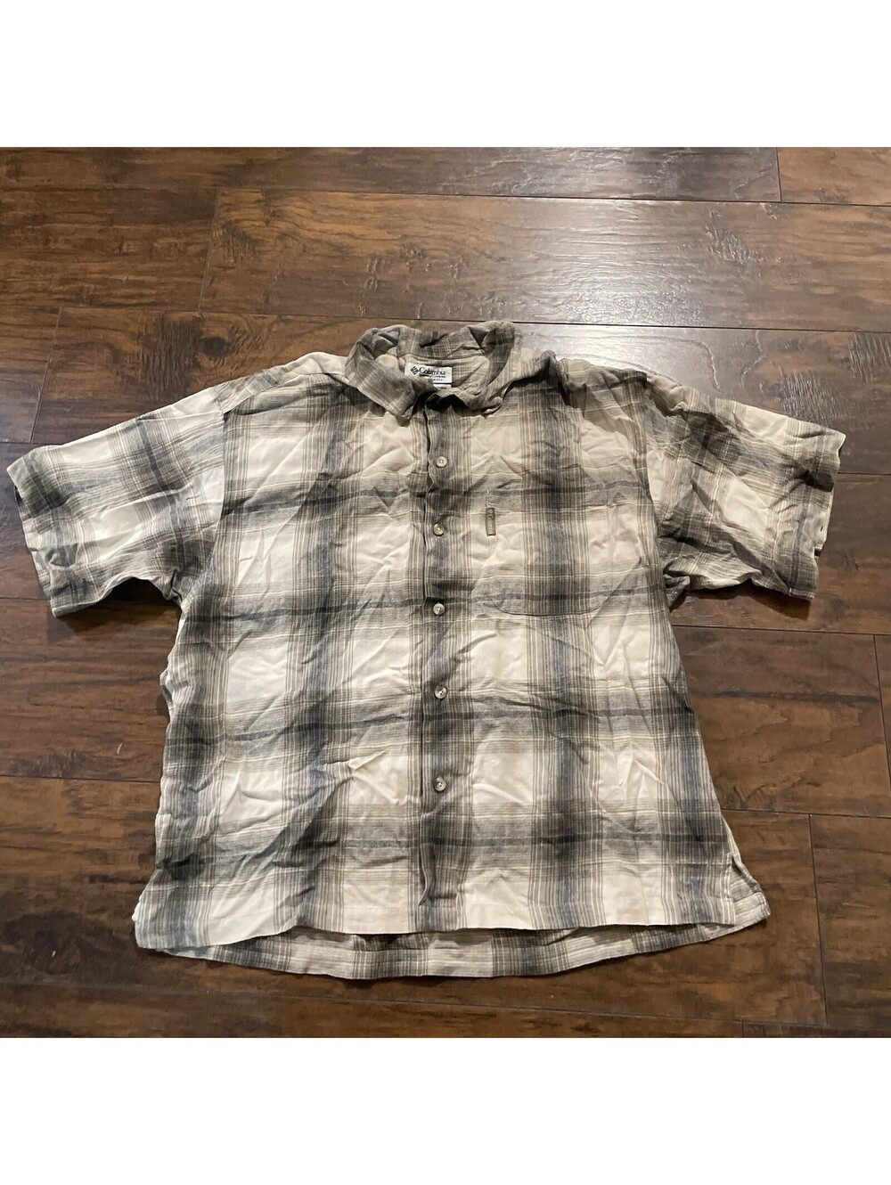 Columbia Shirt Mens Medium Multicolor Outdoors Casual Hike Hiking Fishing Fish